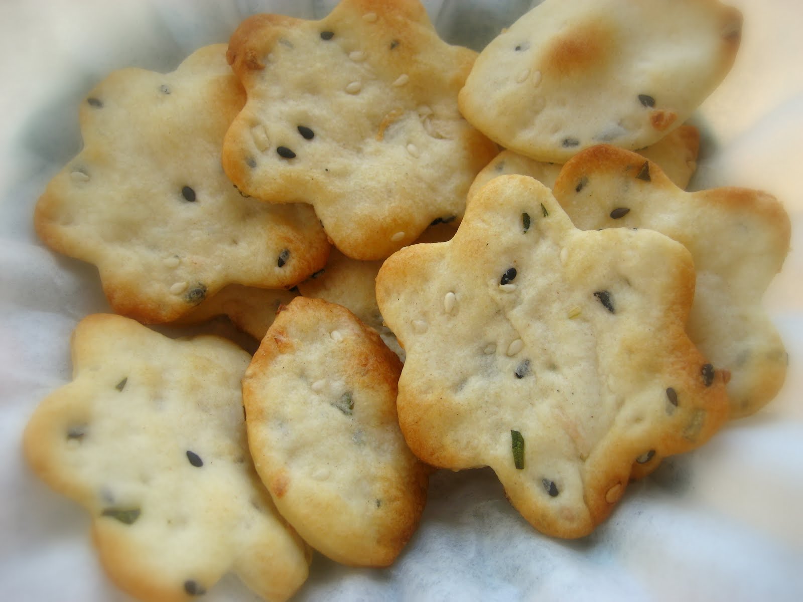 Home Cooking In Montana Crisp Rosemary and Sesame Flatbread....made