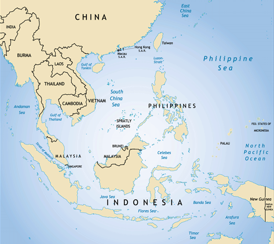 map of southeast asian. Map of South East Asia. Concerned About China's Rise, Southeast Asian 