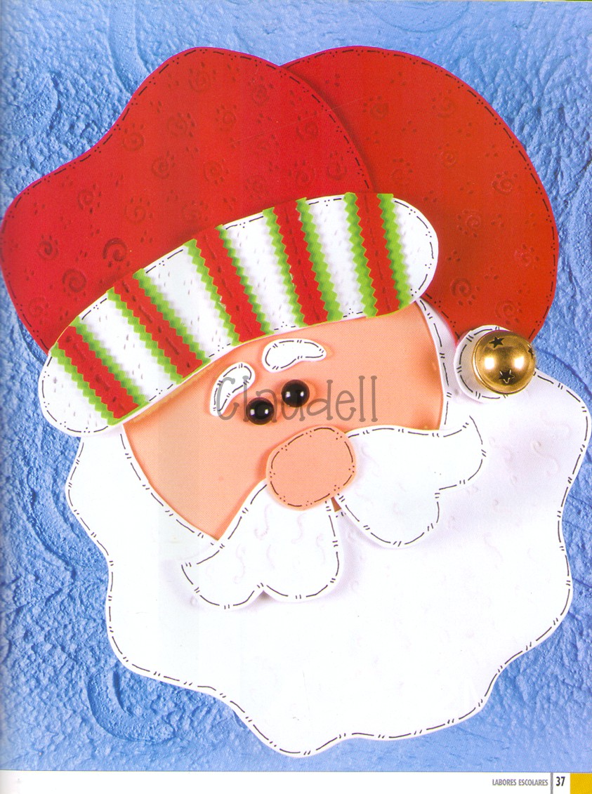 Molde de la cara de santa claus - Imagui