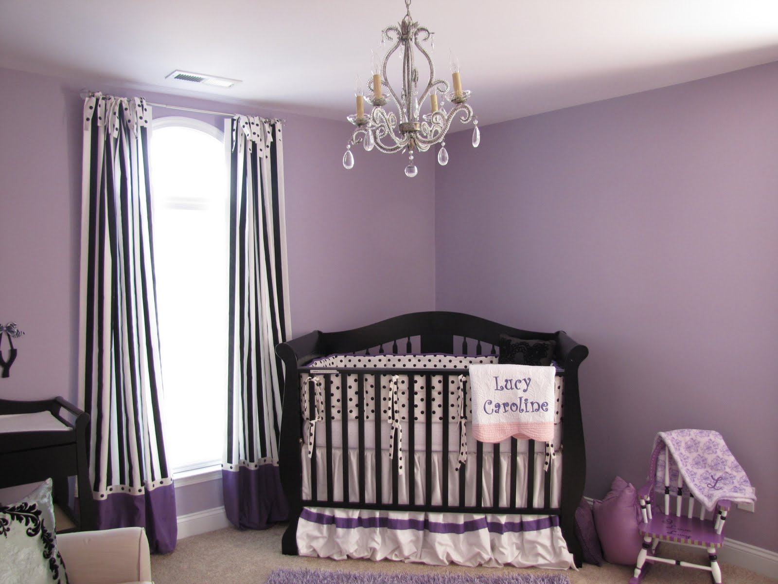 dark purple baby bedding