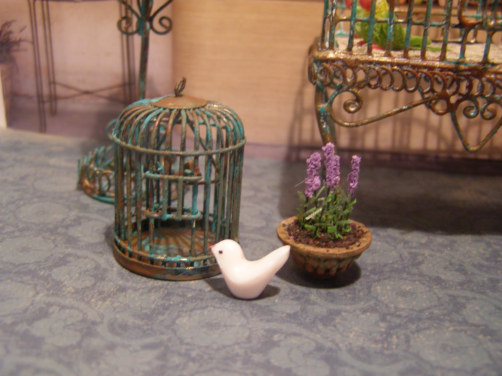 Miniature Dreams Painting birds cages