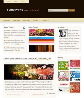 Elegant blog layout