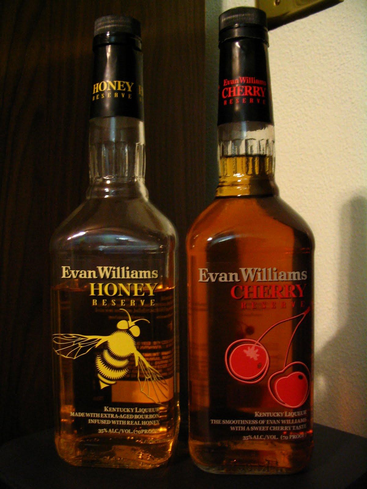 Pennsylvania Whiskey: Evan Willams Honey Reserve and Cherry Reserve