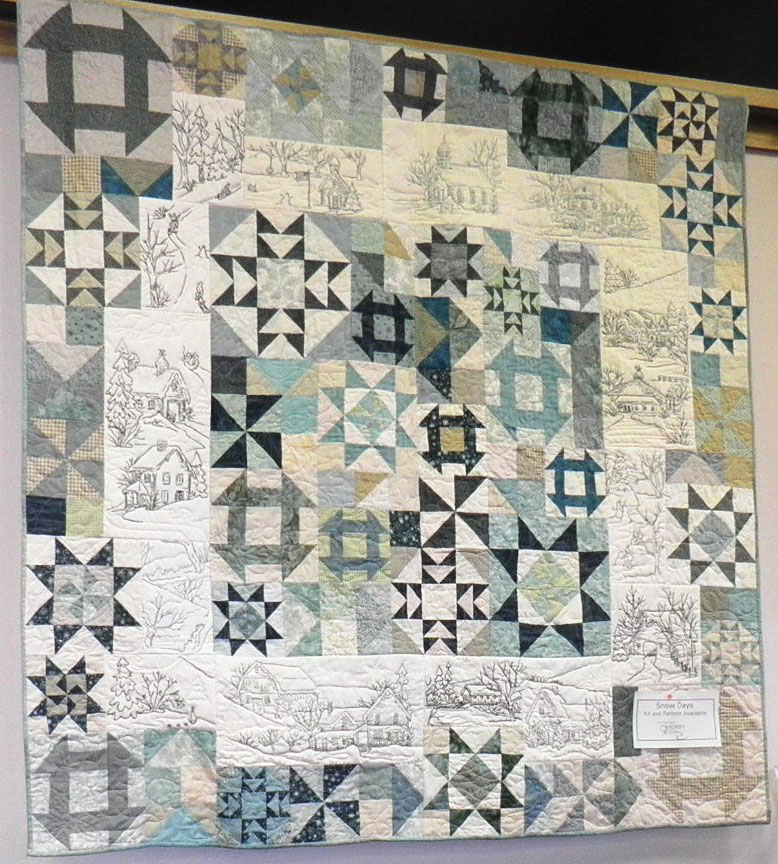 Knoty Girl's Stitchery Club Snow Days in Teals