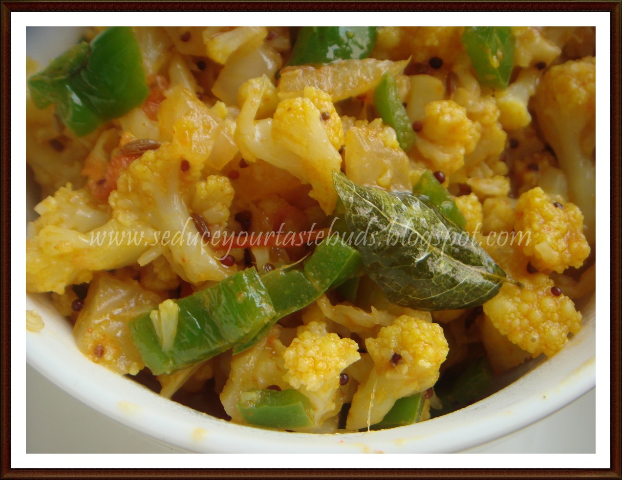 Gingered Cauliflower Capsicum Sabzi Seduce Your Tastebuds...