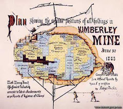 A map showing the positions of the various holdings at Kimberley Mine in 1883