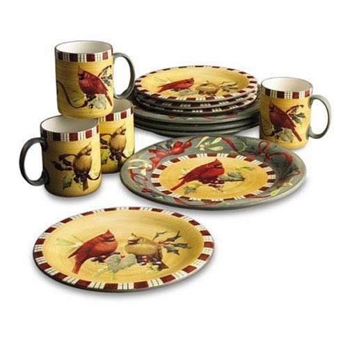 Christmas Cardinal Dinnerware Dishes on Sale Christmas Cardinal