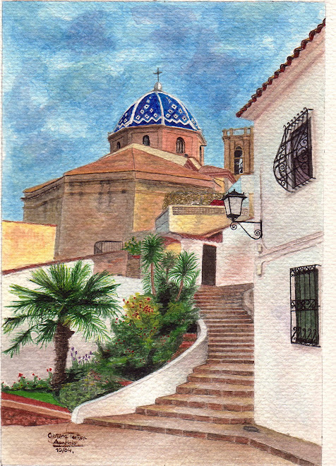 Acuarela "Un paseo por Altea"