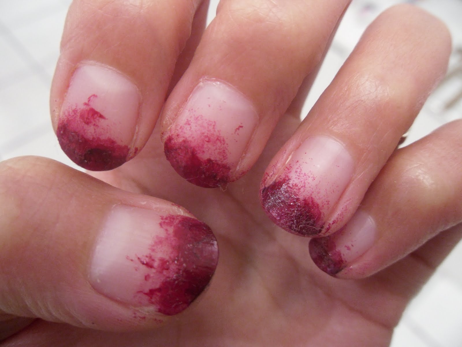 blood nail polish design