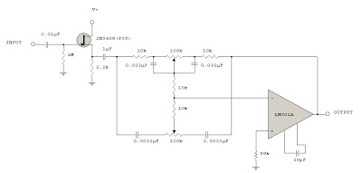 hi fi tone control circuit (high z input) ~ circuitos de simple tone control circuit baxendall tone control circuit