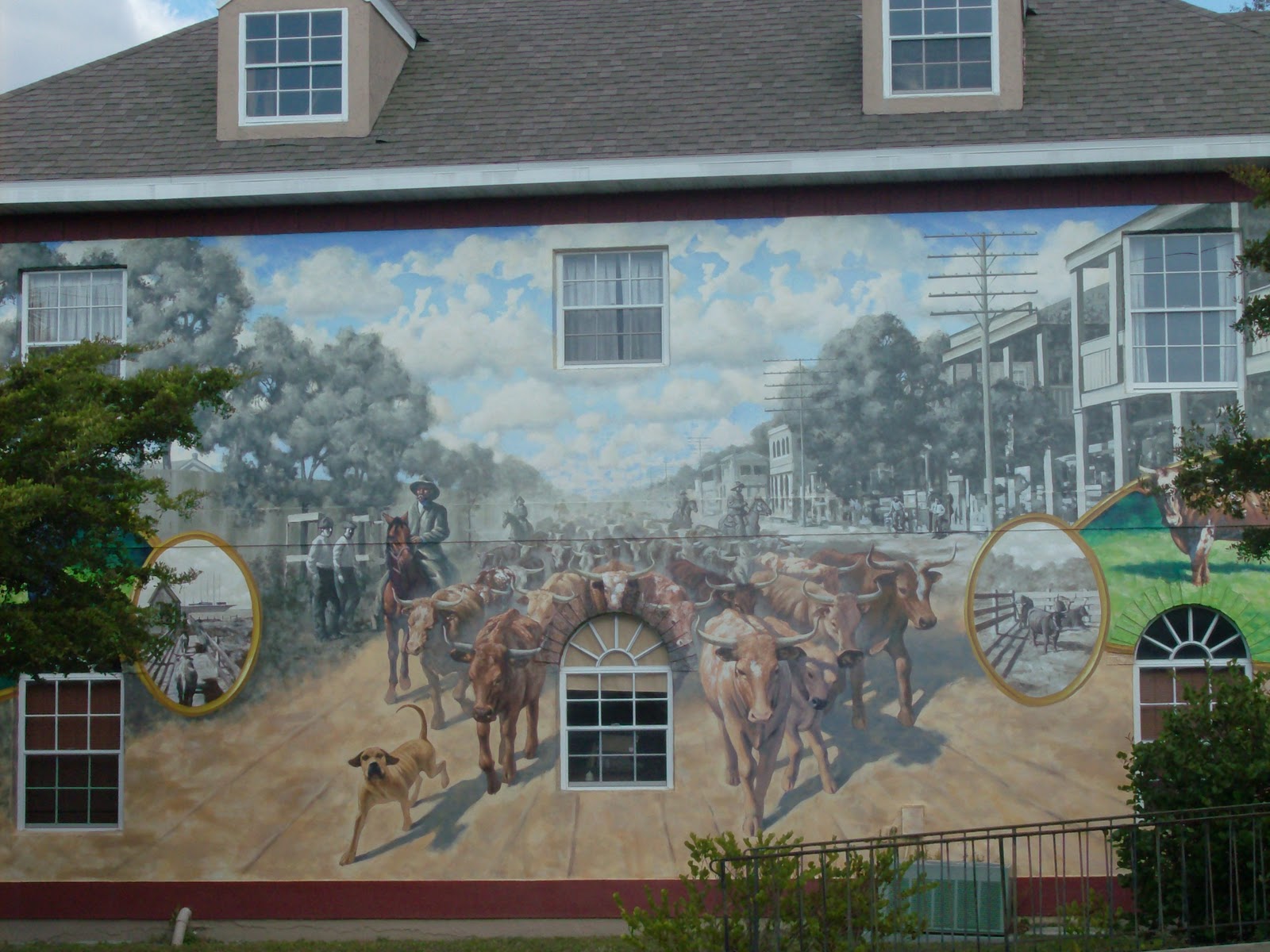 Livin' the Dream Punta Gorda Murals...CATTLE DRIVE DOWN MARION AVENUE