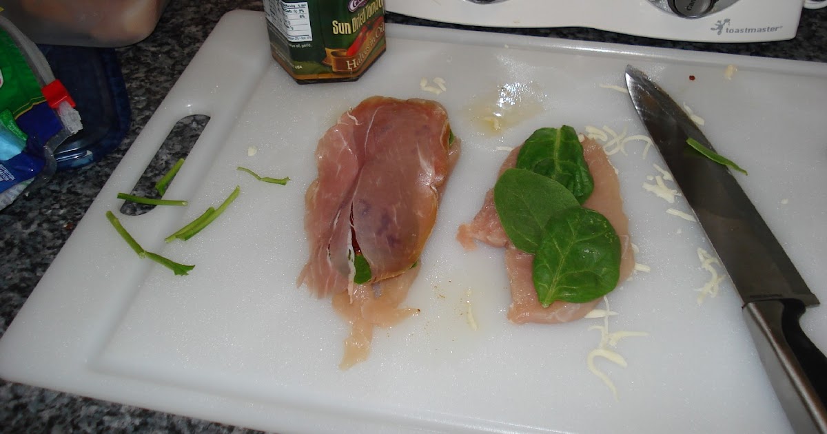 Butter and Love Chicken Roulade stuffed with Spinach, Prosciutto, Sun