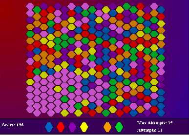 Hex virus color game