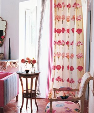 curtains with flowers