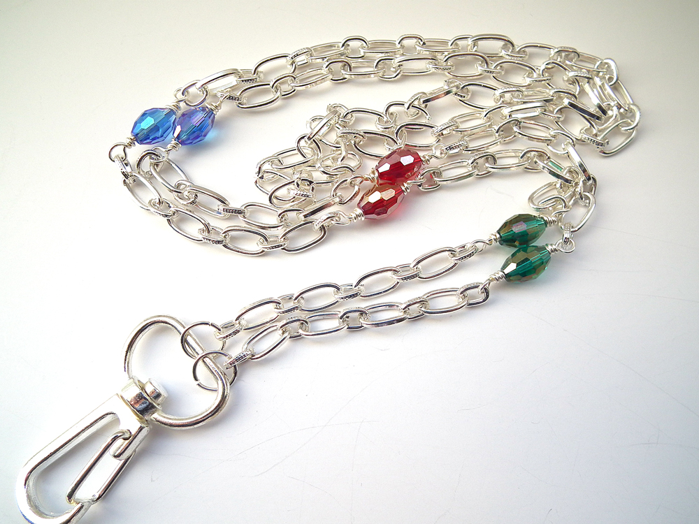 Plum Beadacious Daily Jewelry Beaded ID Badge Lanyards