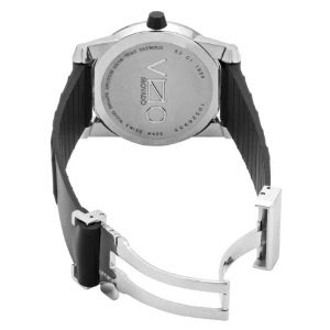 Movado Men's 606257 Vizio Black Rubber and Carbon Fiber Strap Anthracite Dial Watch