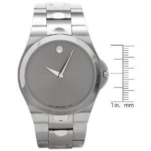 Movado Men's 605557 Luno Dial Silver Stainless Steel Watch