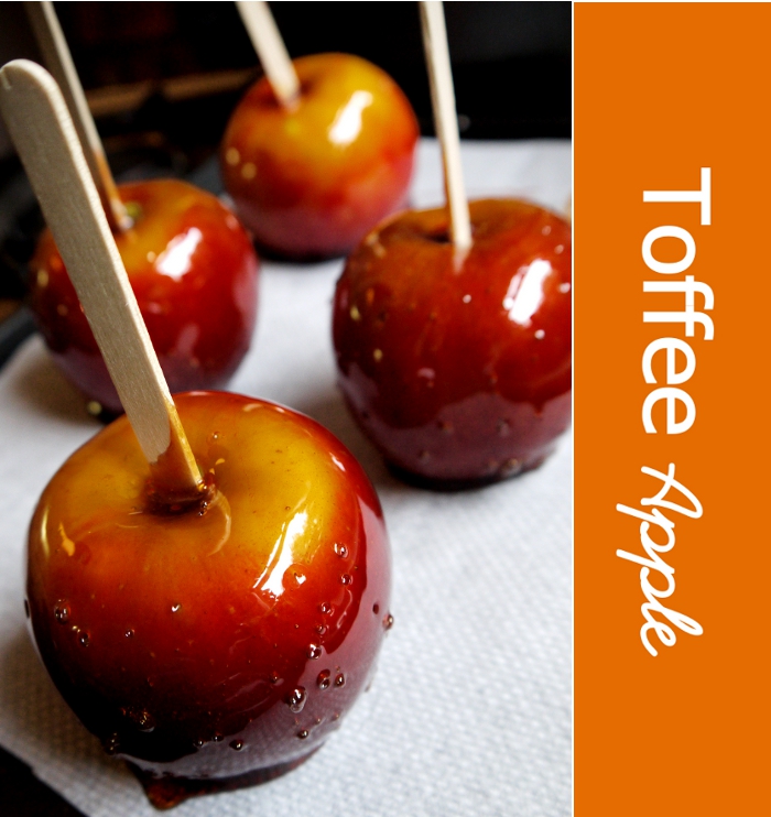 red toffee apples