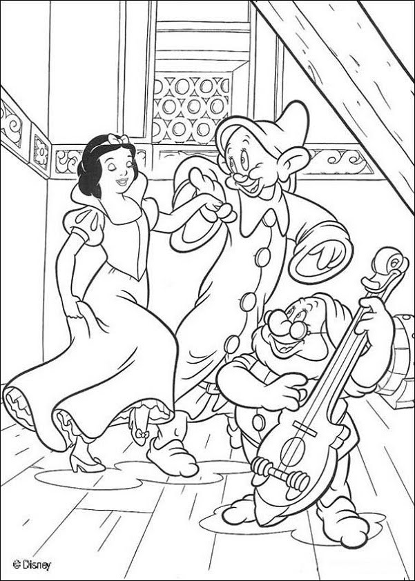 snow white coloring pages for kids. Disney Princess coloring pages