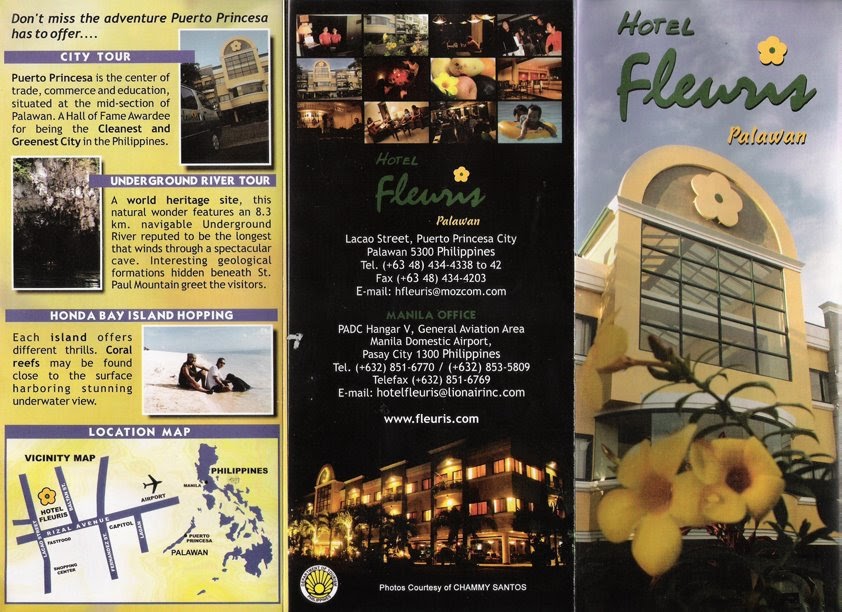 TRAVEL CENTRAL PHILIPPINES Brochure Hotel Fleuris, Palawan