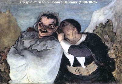 Crispin et Scapin - by Daumier