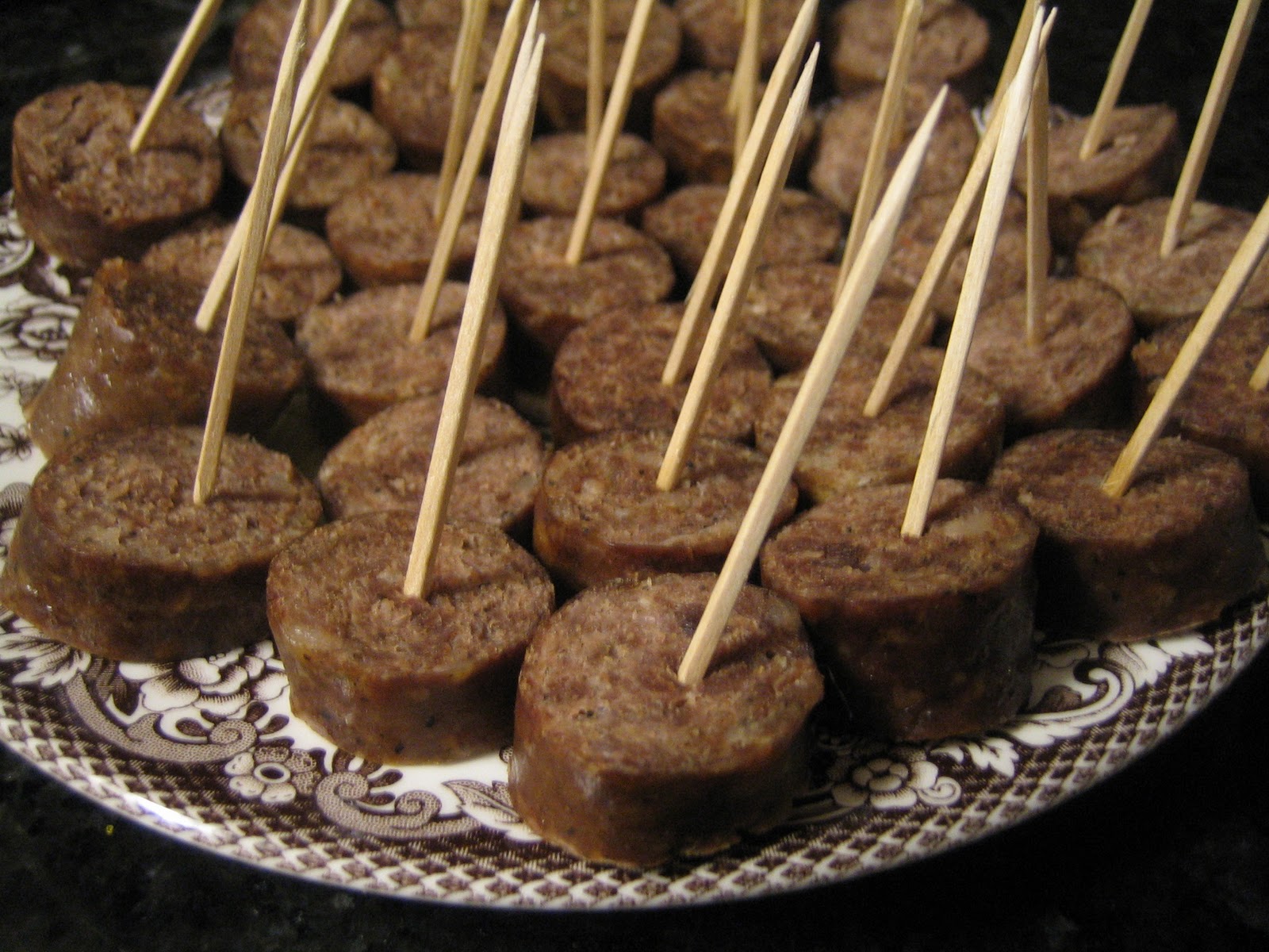 Elizabeth Ann's Recipe Box Sausage, Cheese and Crackers.