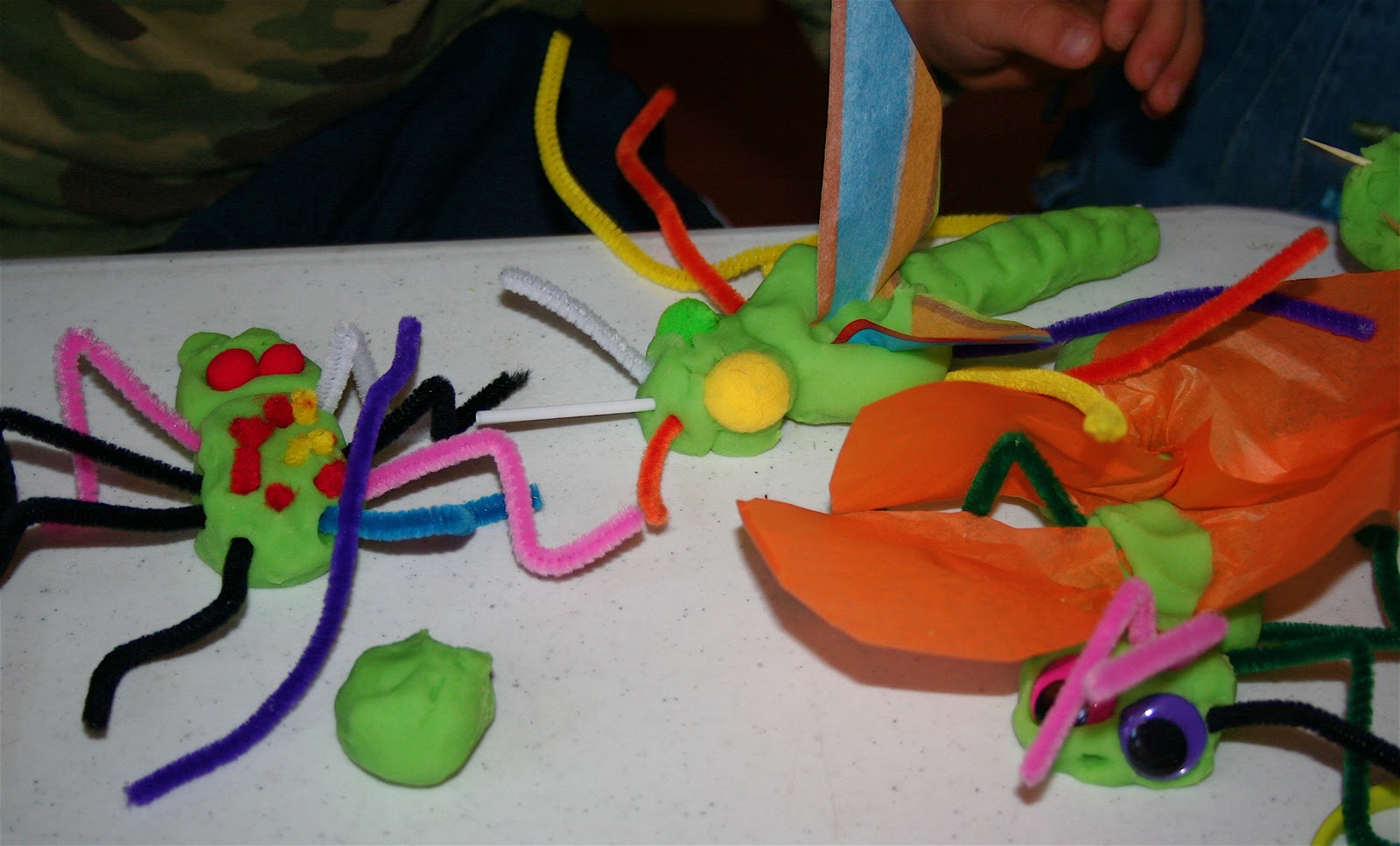 Moment to Moment Play dough bugs