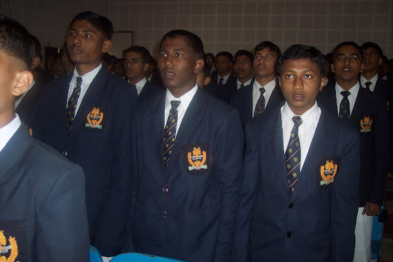 Cadets wear whites with tie and School blazer for the occassion