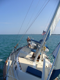 Sailing off the coast of Cape Canaveral