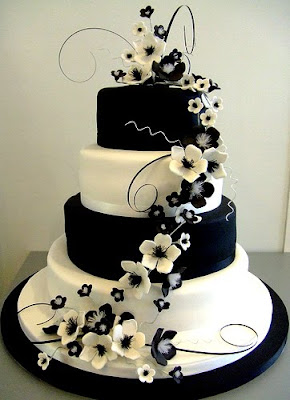 Black And White Wedding Cakes