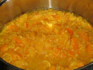 clementine mixture in pan