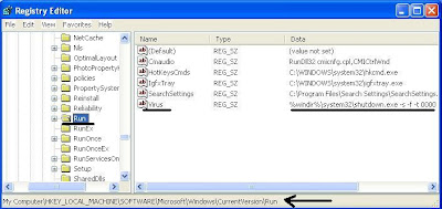 Virus string in Windows Registry Editor_Run Registry Key