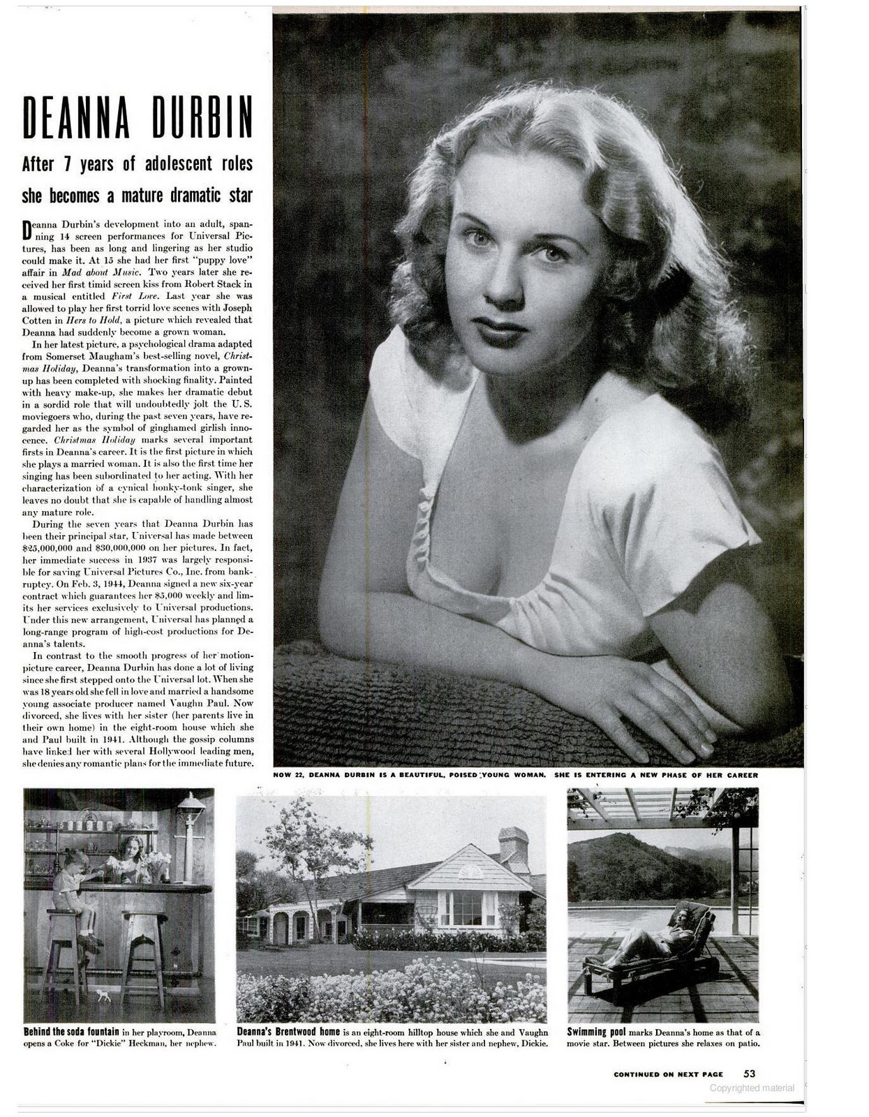 the amazing deanna durbin life magazine july 3 1944 on deanna durbin s dramatic film debut