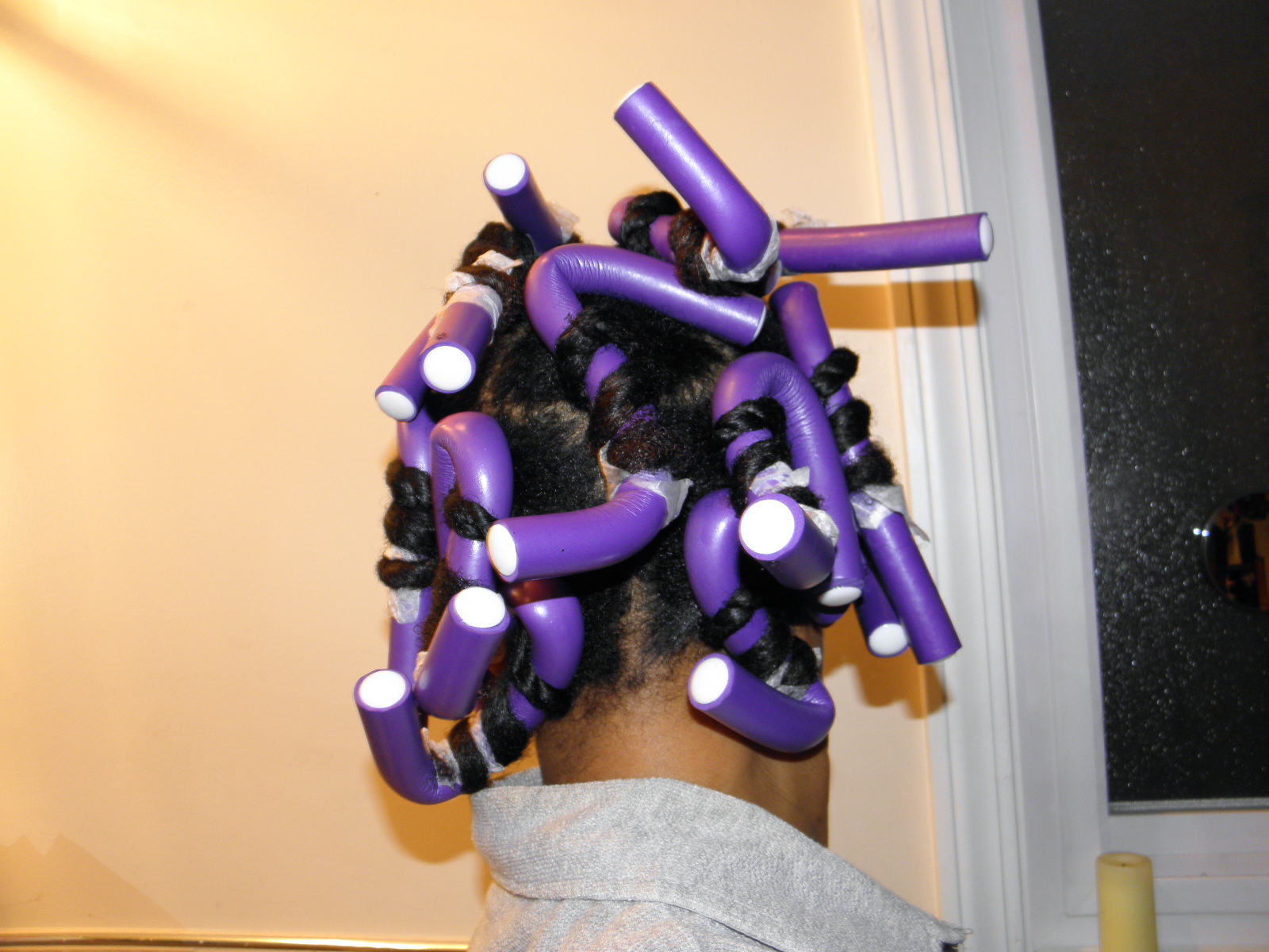 All Natural Hair Trying a rod rollerset with...Lottabody Setting Lotion