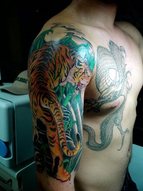 dragon and tiger tattoo. chris garver dragon tattoo