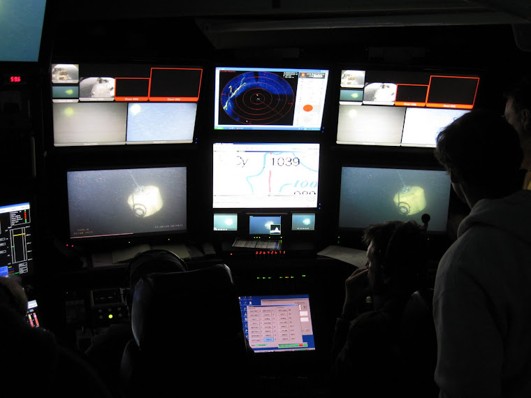 inside the ROV control room at sea