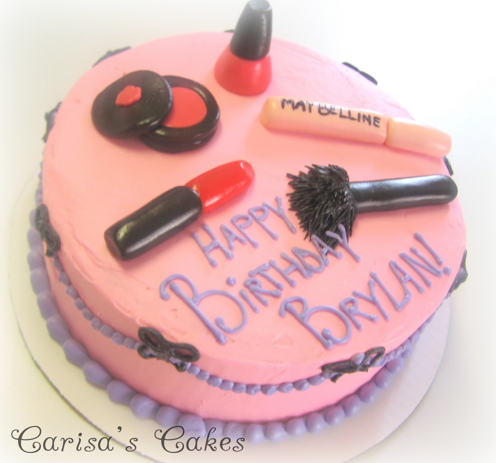 Carisa s Cakes: A Makeup Birthday Cake!