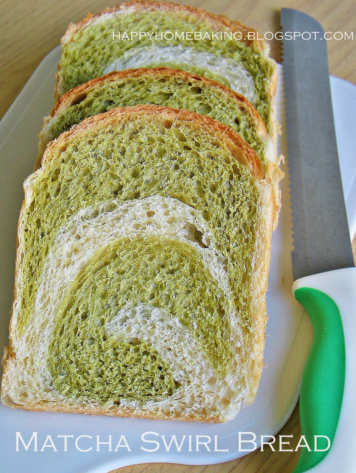 Happy Home Baking Matcha Swirl Bread