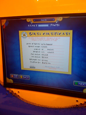 Buildabear Birth Certificate