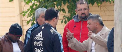 barrabravas en la concentracion de argentina en pretoria sudafrica