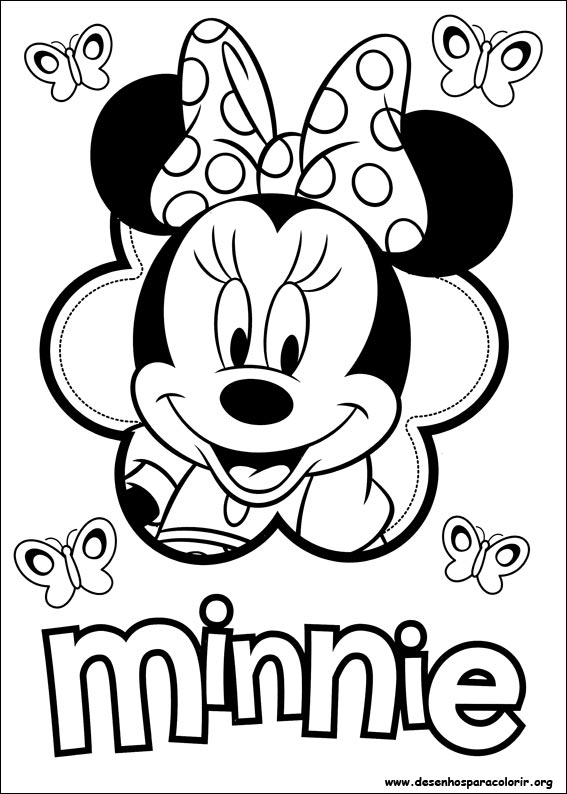 Desenhos para colorir Disney Baby - imagens de desenhos para colorir da minnie