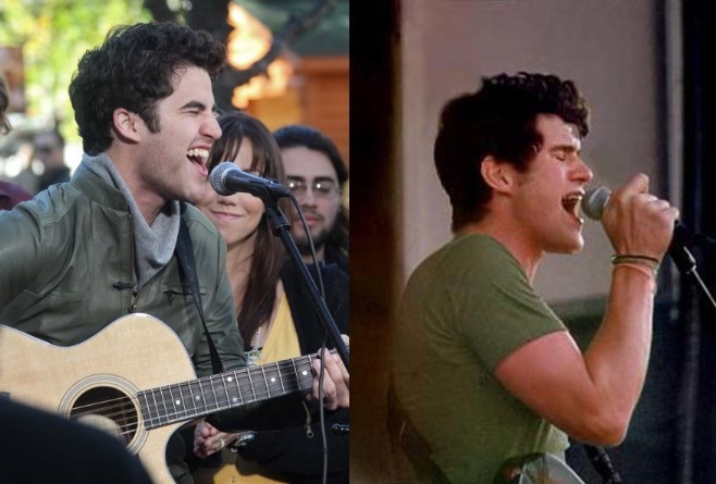 Left Darren Criss from Glee Right lead singer of Brand New Jesse Lacey