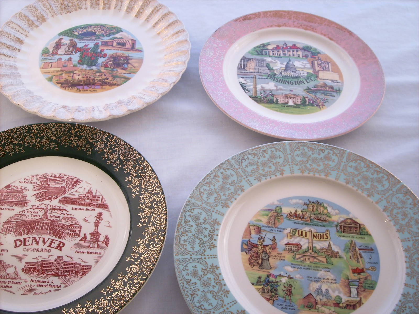 Candy Apple Crafts and Sweet Old Things Collecting Souvenir Plates