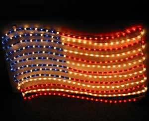 Rope Light American Flag Decoration