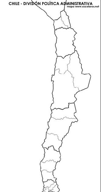 Material pedagógico Dixie Andaur: Mapa mudo de Chile ...