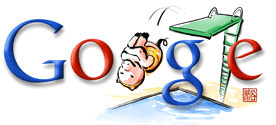 Beijing Olympic Games DIVING Google Logo