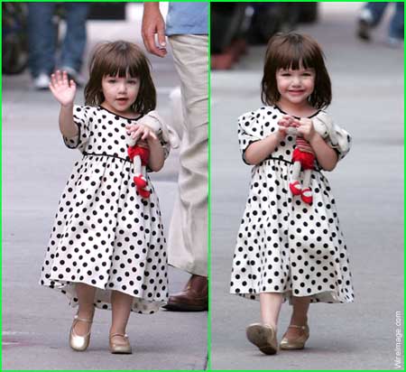 Suri Cruise a daughter of Tom Cruise and Katie Holmes was born in April 18