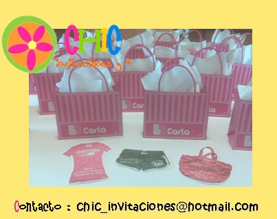 15 AÑOS : Invitaciones tipo Liverpool "Shopping Bag"