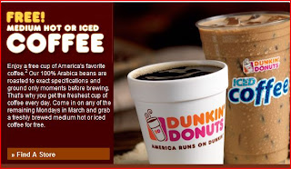Dunkin Donuts Perks Program Free Medium Coffee Coupon