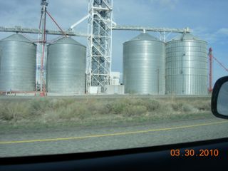 Silos from the care at 80 mph